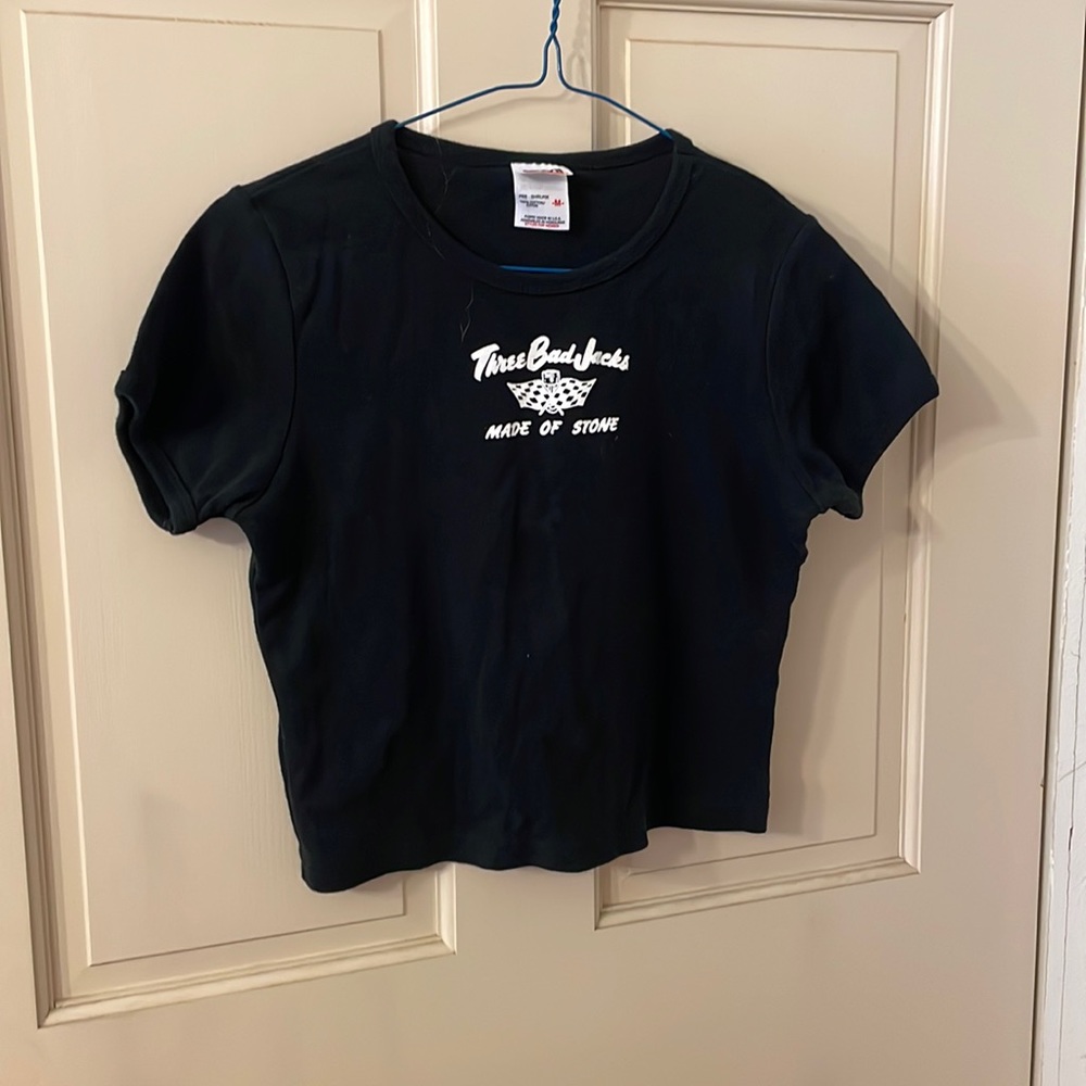 Vintage 1990s Psychobilly Rockabilly Three Bad Jacks Band Tee Shirt Top Sz: M